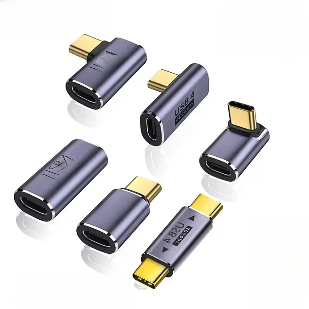 NNBILI Adapter USB Type-C do Macbooka 90-stopniowy konwerter szybkiego ładowania męski na żeński 100W 5A 40gbps PD Transfer danych 8K60HZ ﻿ ﻿ — zdjęcie 2