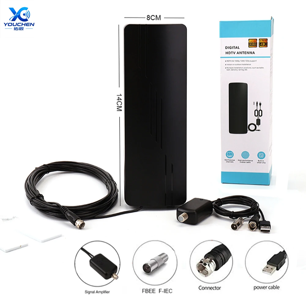 Upgraded TV Antenna Smart TV,Long Range Strongest Local Channels,Waterproof Design,32FT Coax Cable Support,4K 1080p TV