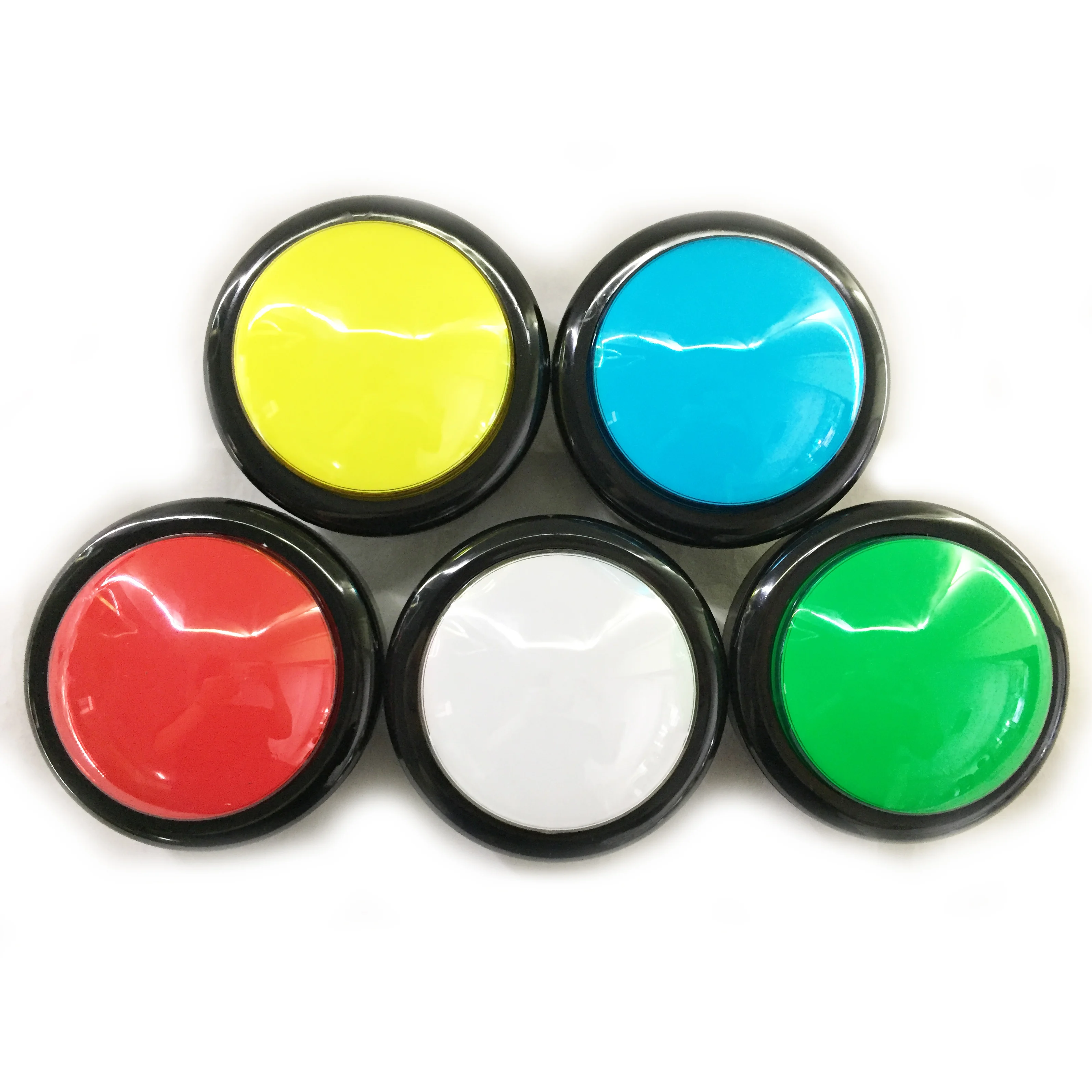 

2pcs/lot 100MM 5 Colors LED Light Push Button Big Round Arcade Video Game Player Push Button Microswitch For Jamma Cabinet