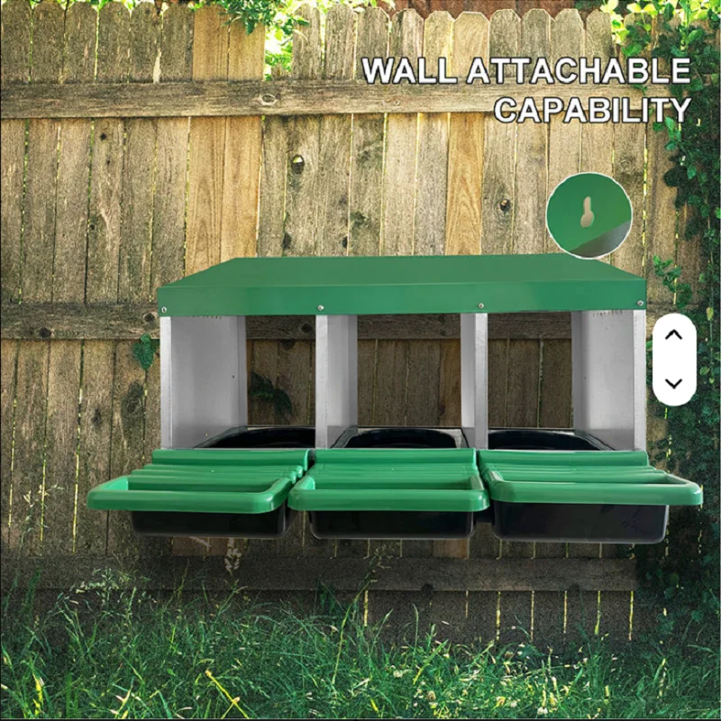 Nid de poulet, boîte à œufs suspendue ou au sol, épaissi, galvanisé, Durable, facile à assembler, poules pondérées, maison à œufs