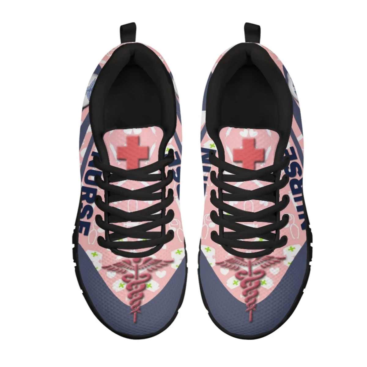 INSTANTARTS 2023 Nursing Shoes Women's Casual Sneakers Nurse Assistant Medical Print Ladies Flat Shoes Plus Size Tennis Mujers