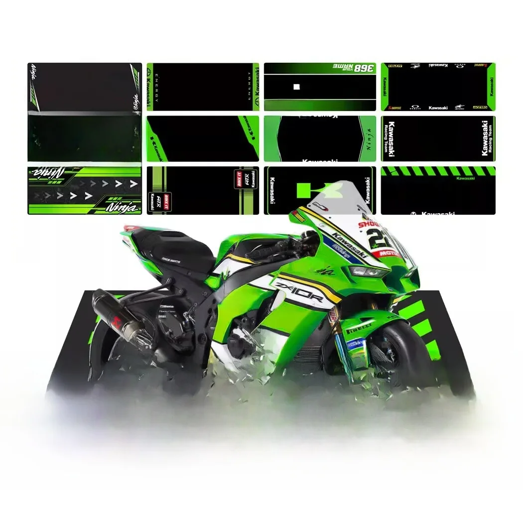 Aangepaste Kawasaki Ninja motorfiets parkeermat antislip garagekleed waterdicht racen moto display tapijt decoratie mat - afbeelding 2