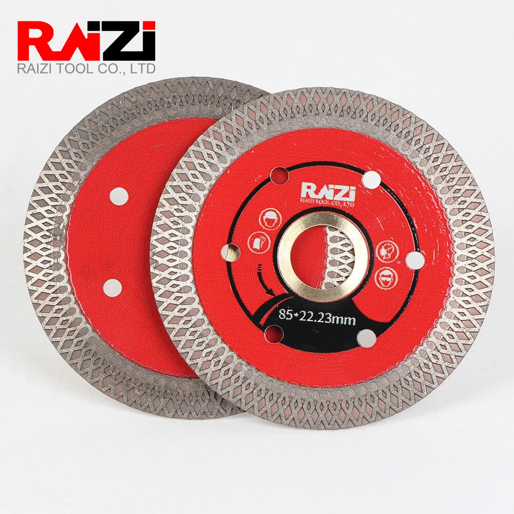 Raizi 75/85mm Turbo Diamond Cutting Blade Mesh Thin Cutting Disc Blade For Porcelain Ceramic Tile Diamond Saw Blade