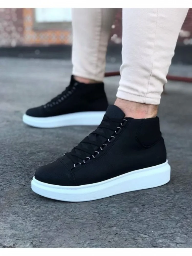 

WG032 Men's Lace-up Sneakers Half Ankle Boots