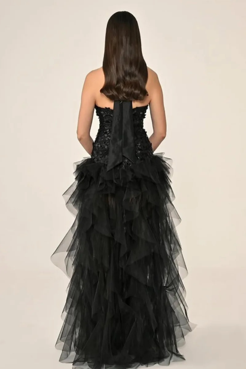 Jessica Black 3D Decalcomanie Abiti da sera Abiti da ballo multistrato in tulle attillati Abiti da festa per donna Abiti da gala personalizzati