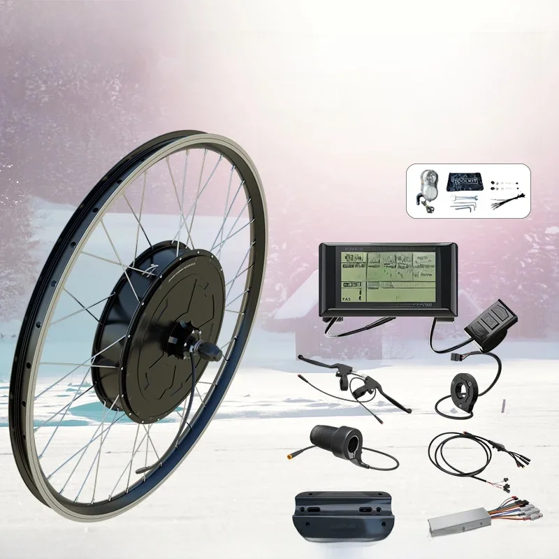 AliExpress Jueshuai 1500/2000W Electric Bike Conversion Kit with Brushless Gearless Motor 26"27.5"700C Wheel Size Kit Bicicleta Eléctrica SW900