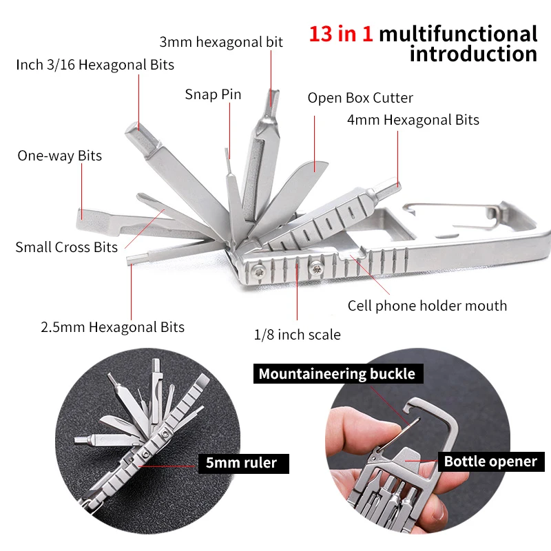 Vlogger Universal Folding Multi-Tool Set for Videographers With Allen Keys Phillips Screwdriver Tool Kit for Photographer Camera