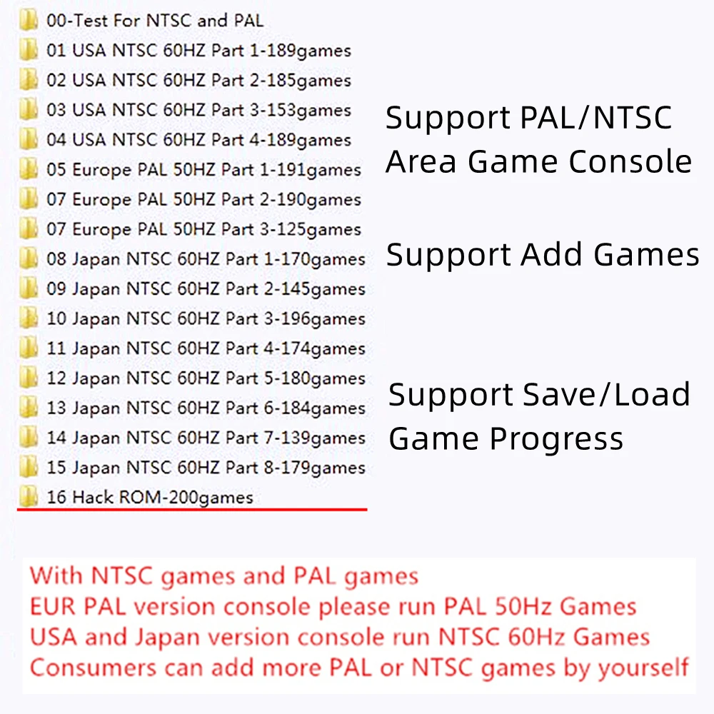 1200 giochi preinstallati per Console per videogiochi SNES 16 bit 1200 in 1 cartuccia di gioco V2 supporto salva lo stato di gioco aggiungi giochi