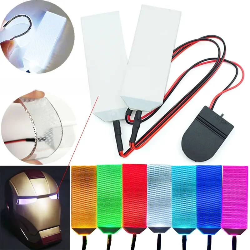 Flexibele buigbare DIY LED-lichtogenkits voor Iron Man Halloween-helmmasker Ooglicht Cosplay-accessoires kunnen bijgesneden rekwisieten - afbeelding 2