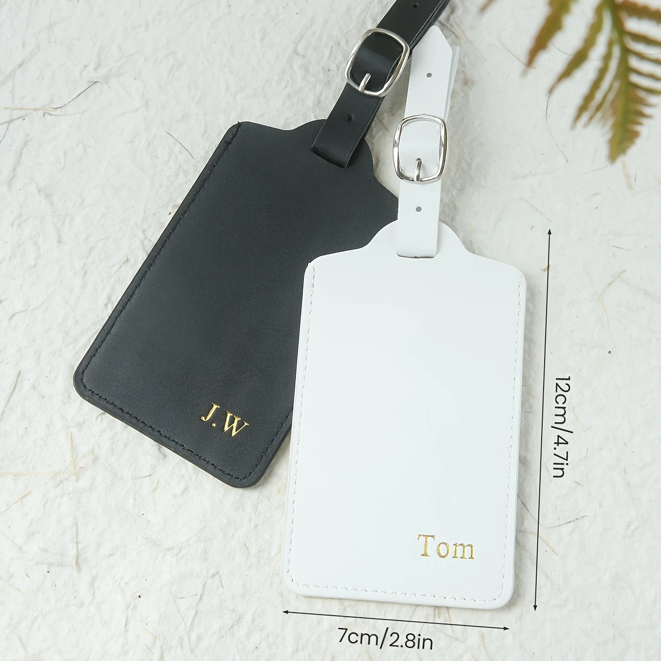 Custom Name Hot Stamping Monogram Luggage Tag Minimalist Lightweight Travel Card Pink Green Brown Suitcase Accessory