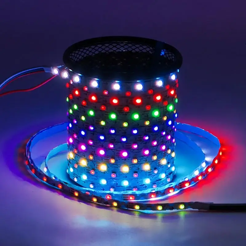 S Shape 12V Pixel RGB LED Strip Light Tape Single Point Single Control 84LED/m 5m Bending Channel Letter 6MM SMD3838