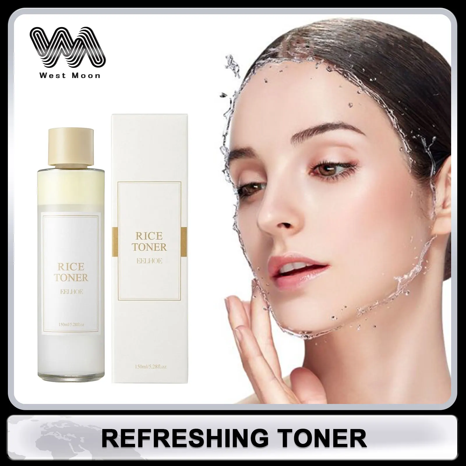 Toning Solution Lifting Skin Firming Deep Moisturize Shrink Pores Oil Control Facial Cleanser Brighten Skin Care Rice Face Toner