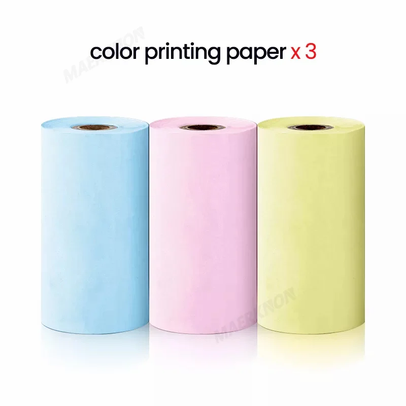 Mini Printer Thermal Label Stickers Paper Colorful Adhesive Self-adhesive Paper for Wireless Bluetooth Photo Inkless Printer 57m