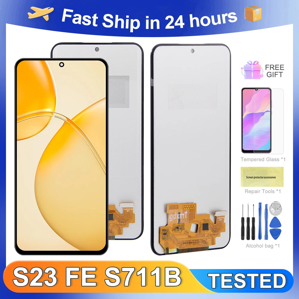 

For Samsung 6.4''S23 FE Tested S23FE S711B S711U S711W S7110 LCD Display Touch Screen Digitizer Assembly Replacement