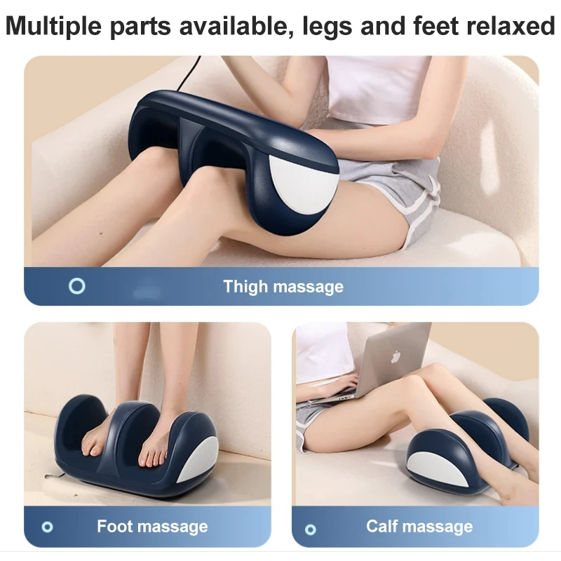 Electric Foot Massager Hot Compression Shiatsu Kneading Leg Roller Muscle Helps Relief Foot Stress Heel Fatigue Massage Relaxing