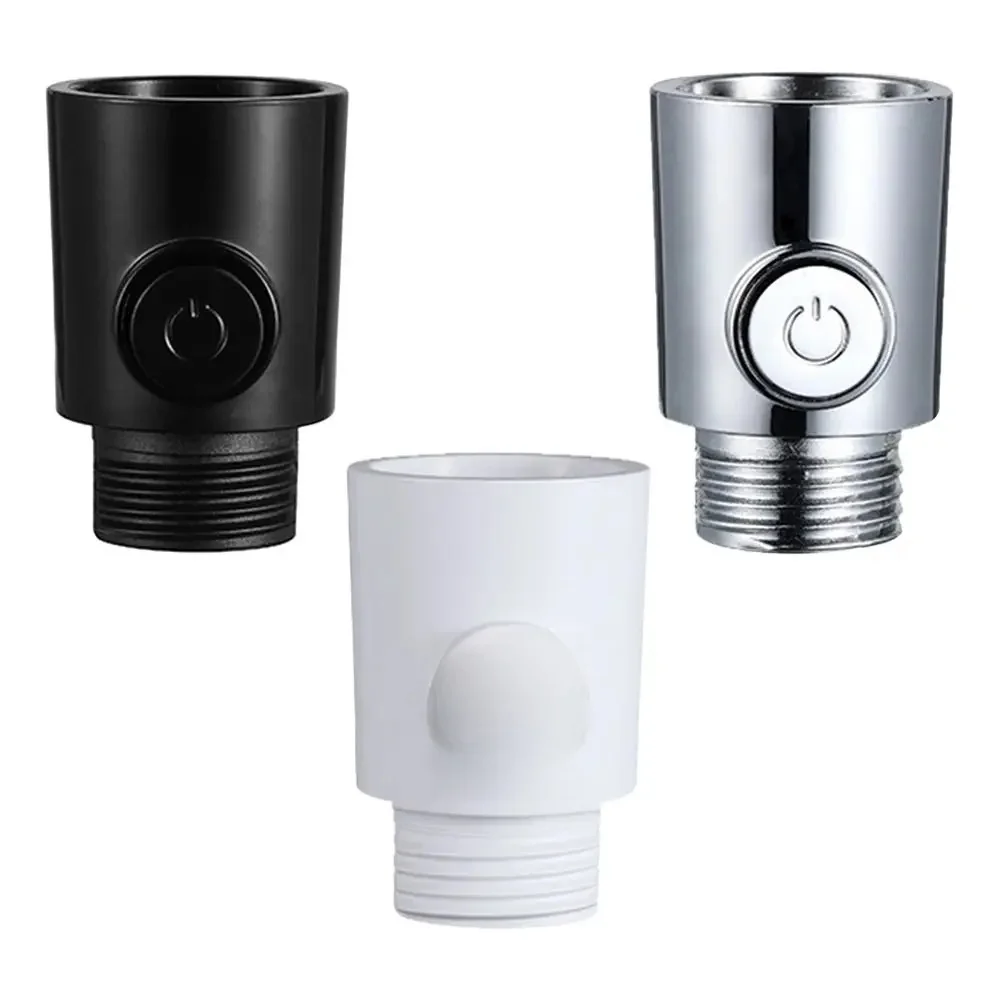 Déviateur de bras de pomme de douche en plastique, contrôle de la pression d'eau à un bouton, Valve d'arrêt d'eau, limiteur de débit, interrupteur d'arrêt du pulvérisateur