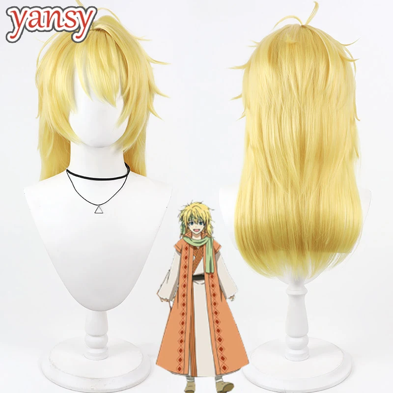 

Yansywig Synthetic Hair Zeno Cosplay Wigs Yona of the Dawn Akatsuki no Yona Zeno 60cm Long Straight Blonde Wig Heat Resistant