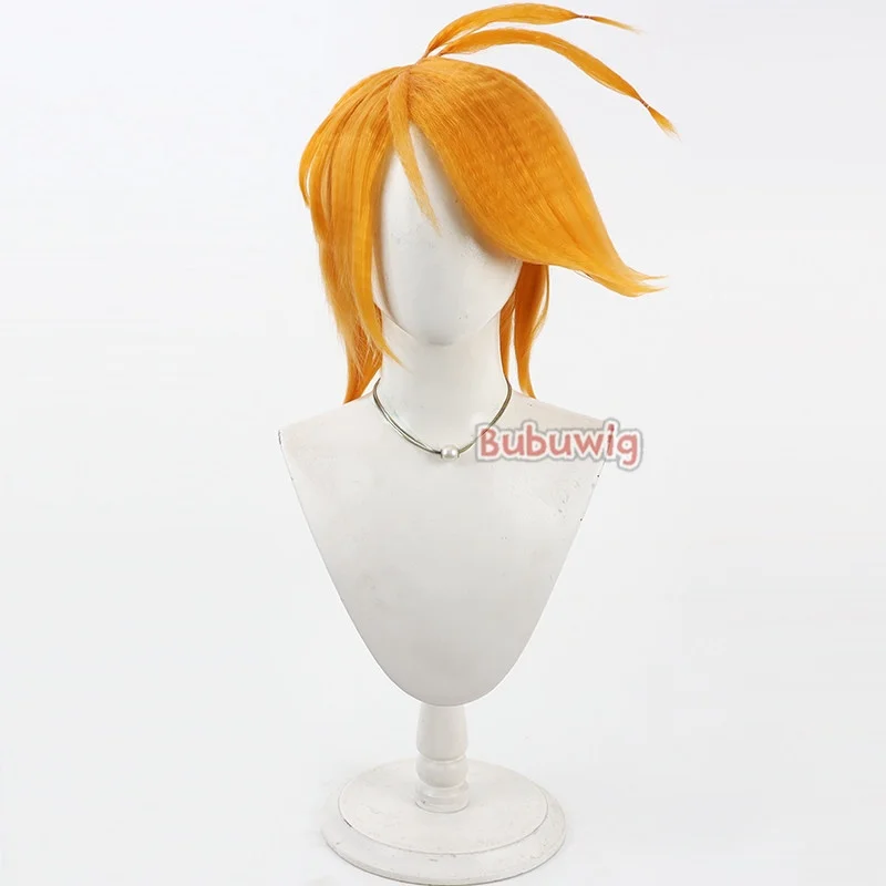 Bubuwig Synthetic Hair Misumi Nagisa Cosplay Wigs Futari wa Pretty Cure Cure Black Misumi Nagisa Short Orange Wig Heat Resistant