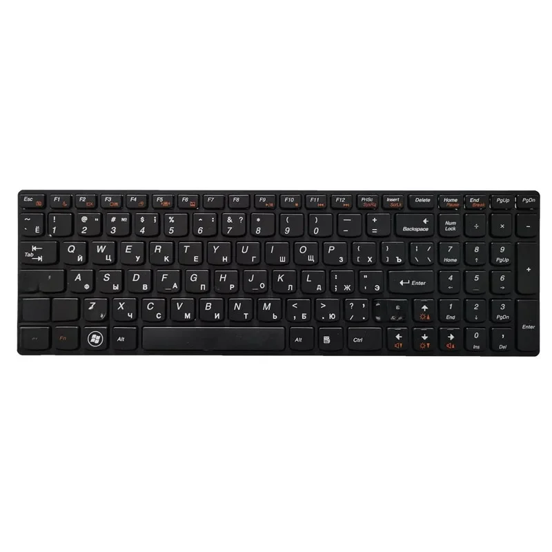 Nowa rosyjska klawiatura dla Lenovo G580 Z580 Z580A G585 Z585 RU czarny — zdjęcie 2