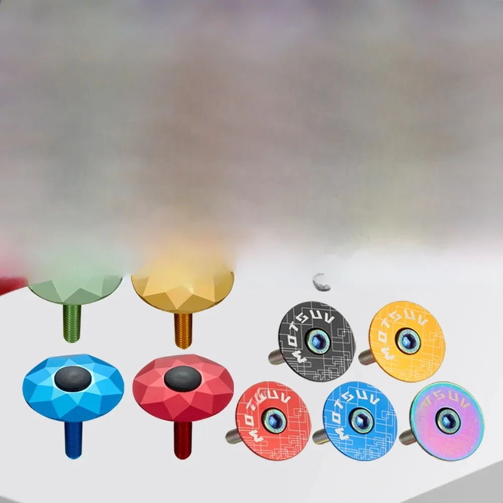 AliExpress VXM MOTSUV Mountain Bike Diamond Head Top Cover Handle Screw Aluminum Alloy Road Bike Front Fork Sunflower Cover Accessories NEW HOT