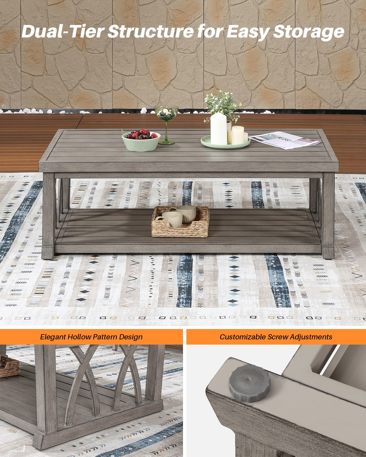 ชุดเฟอร์นิเจอร์ลานบ้าน SeeHill 5 ชิ้น, โซฟาอลูมิเนียมแบบประกอบส่วนพร้อมเบาะหนานุ่มสำหรับระเบียง ดาดฟ้า สระว่ายน้ำ