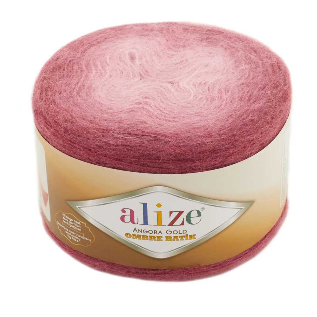 Alize Angora Gold Ombre Batik Cake Yarn for Knitting 150 Gr 825 M Crochet DIY Knitwear Shawl Dress Skirt Sweater Cardigan