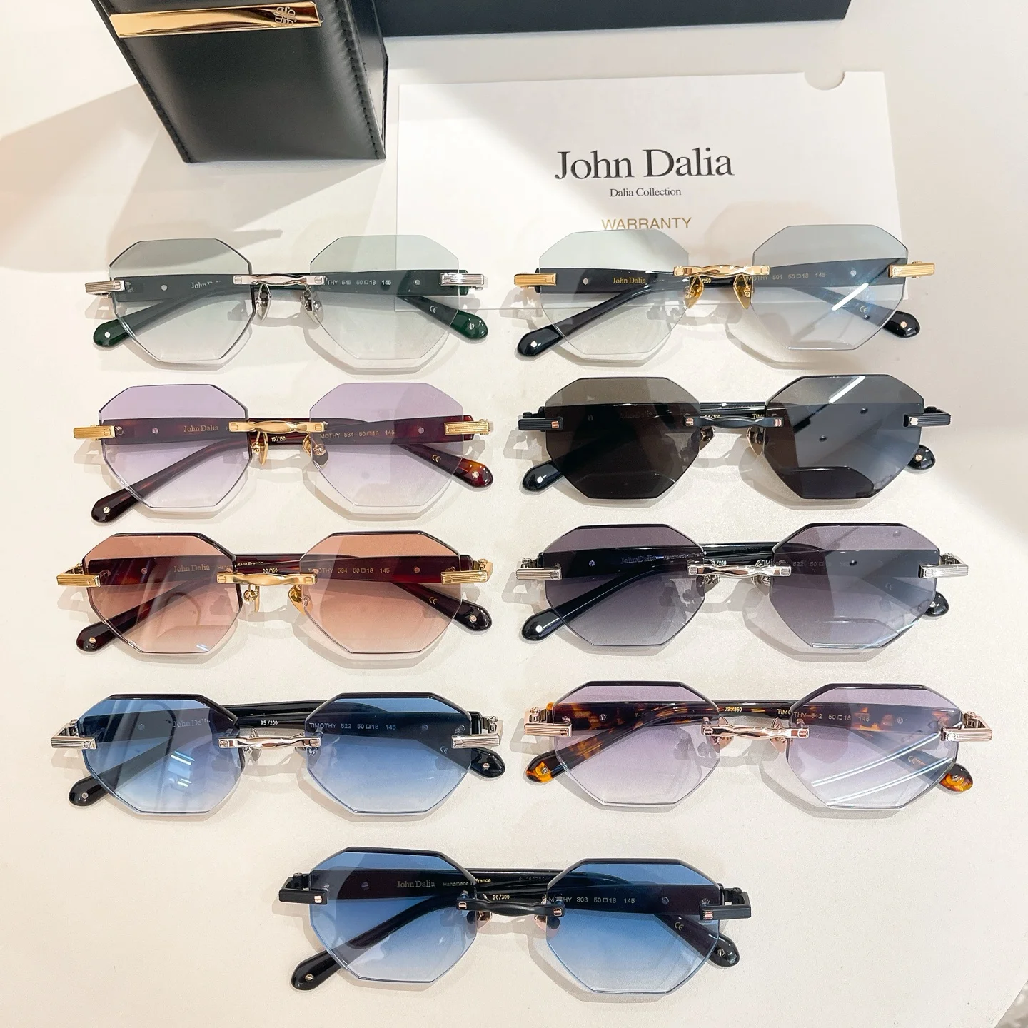 

For JOHN DALIA JD TIMOTHY Top High Quality Sunglasses Men Boundless Business Polarized Fashion Design Sunglasses Womens with box