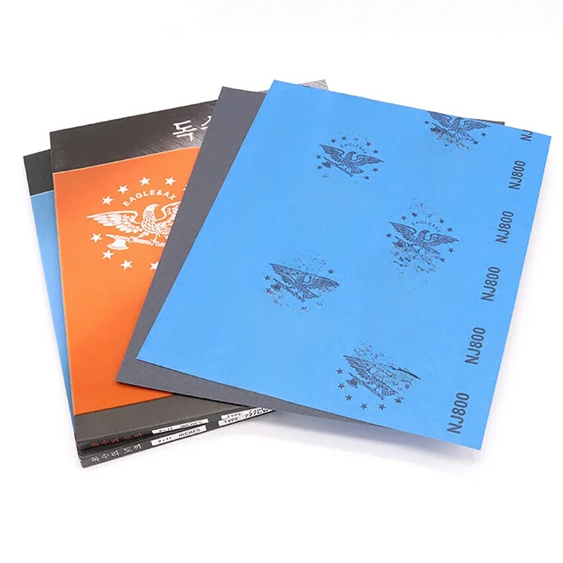 1000 1200 1500 2000 2500 3000 5000 7000 10000 grain humide et sec A4 papier de verre outil de polissage abrasif