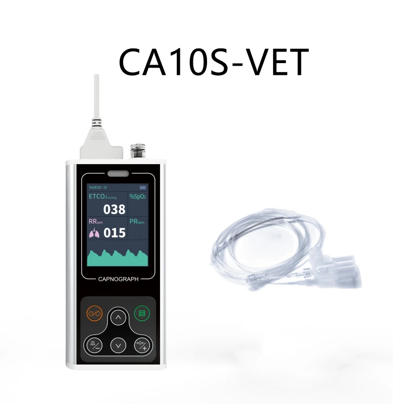 End-tidal CO2 CONTEC CA10S Capnograph ETCO2+RESP rate respiration Chargeable adult child human use & Veterinary use