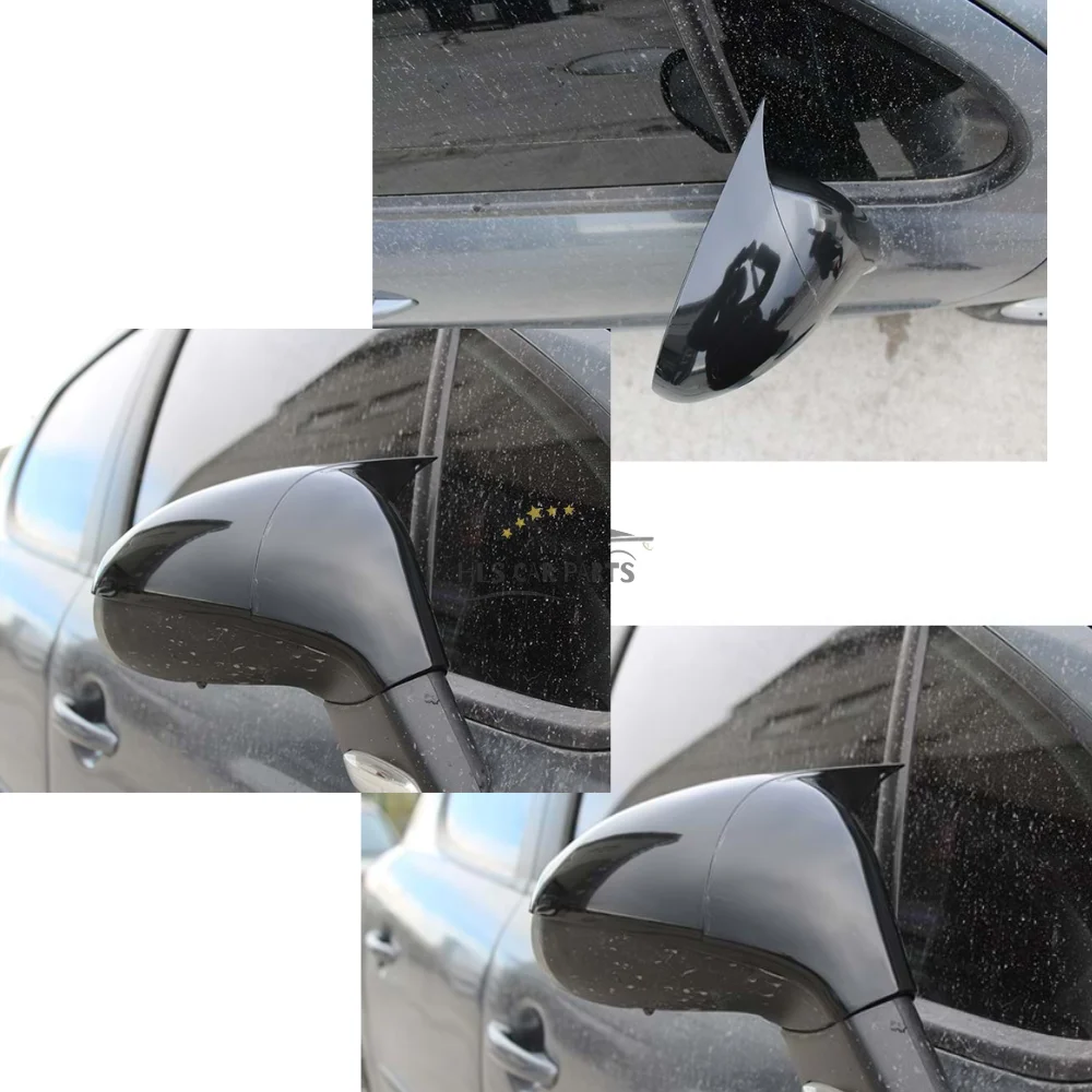 Bat Mirror Cover for Peugeot 207 2006-2012 Model Year Car Accessories Piano Black Tuning Auto Sport Design External Part