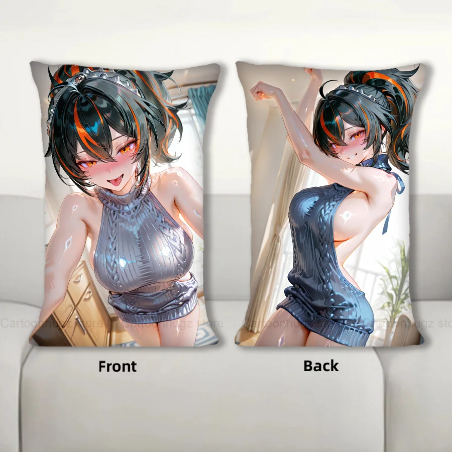 

Dakimakura Anime Zhu Yuan Pillow Cover Sofa Cushion Double-side Print Throw Pillow Case 40X60cm