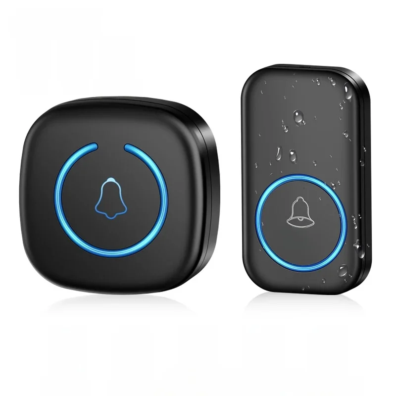 Sonnette sans fil sonnette de porte de bienvenue intelligente 300 M/984 FT télécommande 60 chansons mélodies sonnette intelligente pour la maison prise US EU UK en option