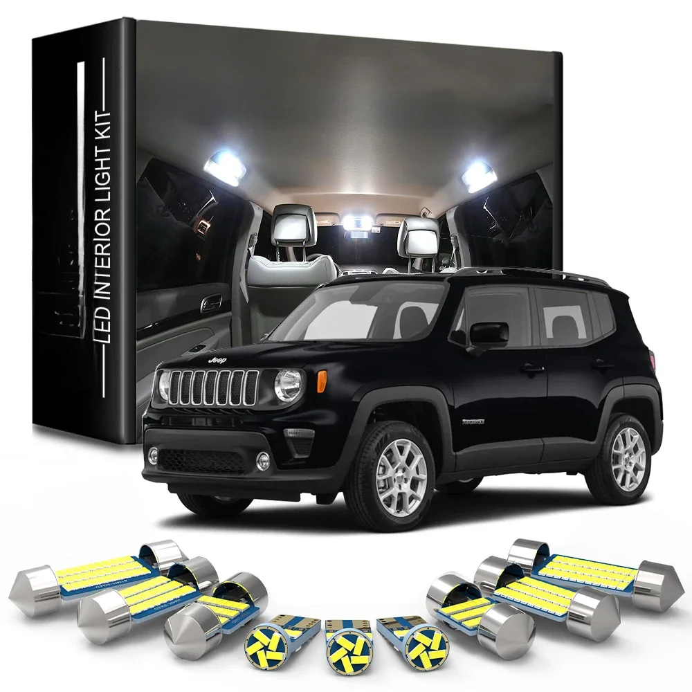 Akcesoria samochodowe Lampa wewnętrzna LED Canbus do Jeep Renegade 200 800 1000 2015 2016 2017 2018 2019 2020 2021 Oświetlenie kopuły do czytania — zdjęcie 2