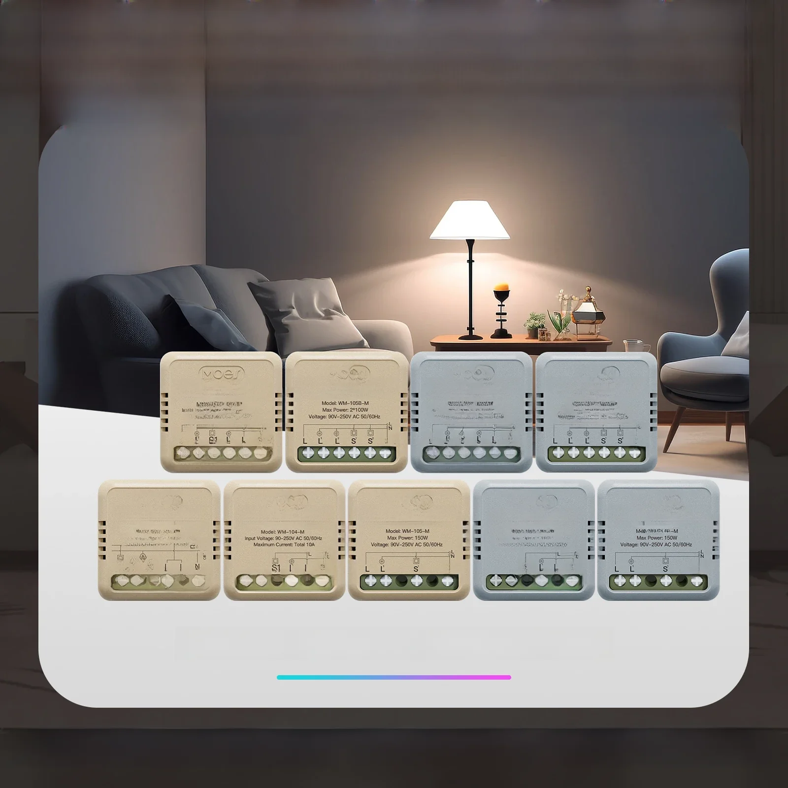Moes Mini Tuya Wifi/ZigBee Smart Switch/Dimmer Modul DIY Modul Lichtsc halter 1/2 Gang Fernbedienung