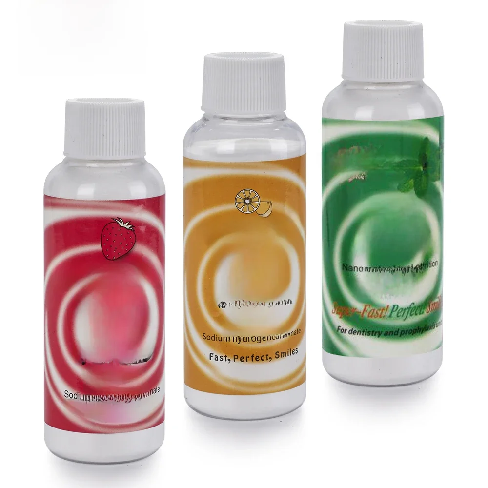 Poudre de polissage dentaire, jet d'air, nettoyage des dents, élimination des taches de Plaque, bicarbonate de Sodium, 130g, menthe, citron, fraise