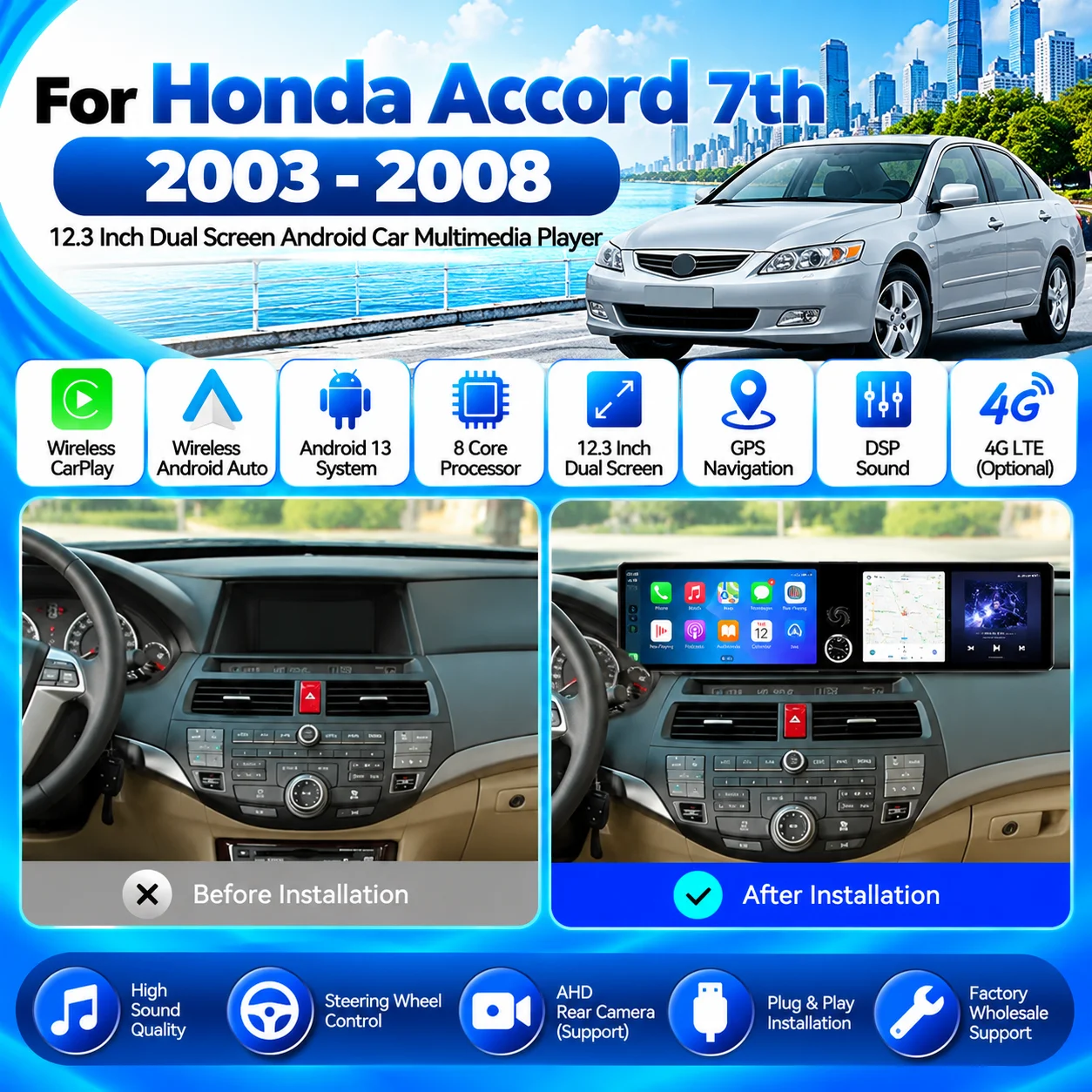 CarPlay DSP Android 13 Dual 12.3