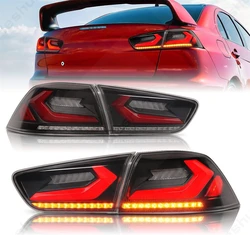 Taillights For Mitsubishi Lancer EVO EX SE ES GT GTS DE X 2007 - 2020 LED DRL Sequential Signal E-mark Tail Light Lamp Assembly