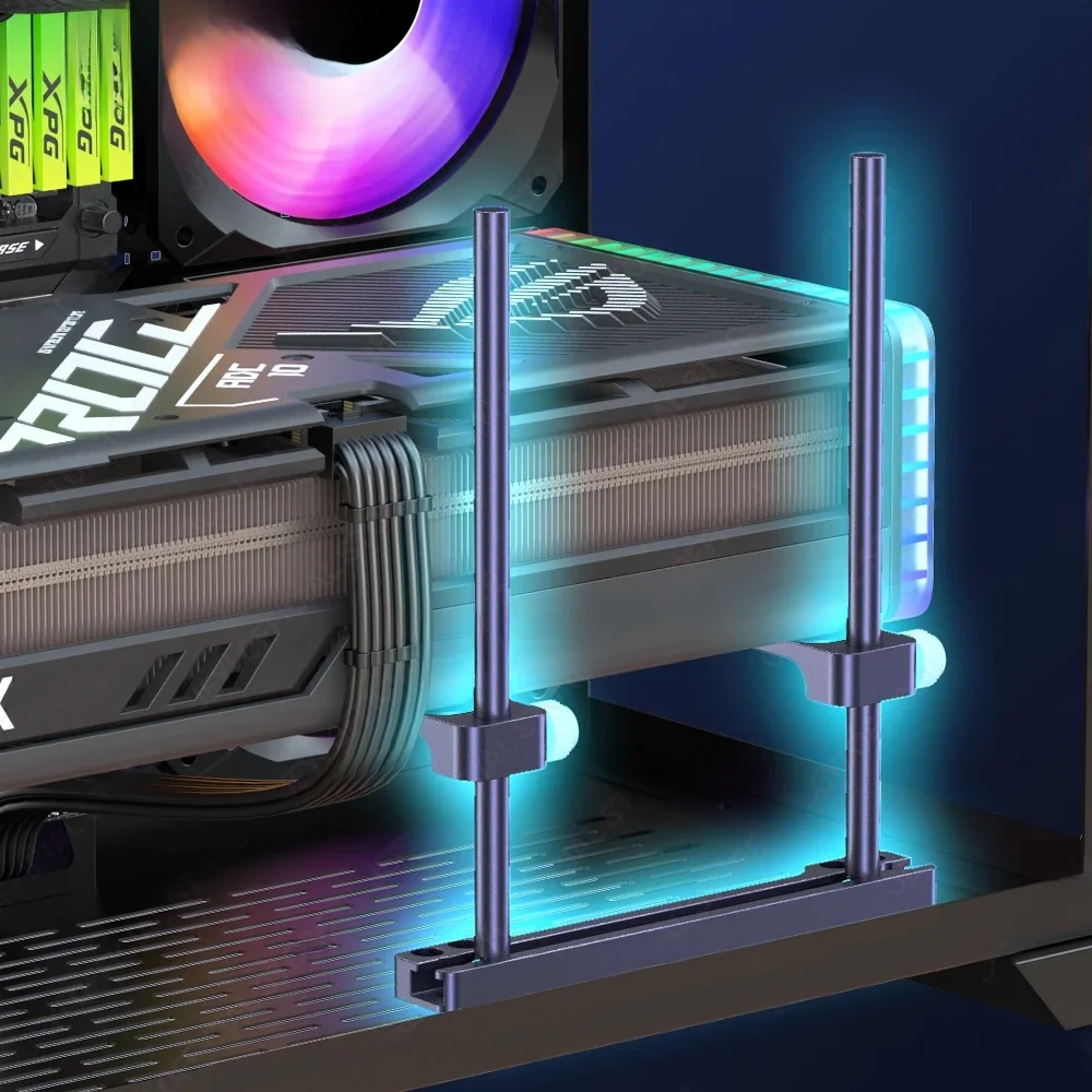 JEYI Graphics Card Brace Adjustable Full Aluminum GPU Sag Bracket VGA Video Card Stand Holder for PC Gaming 40-series GPU