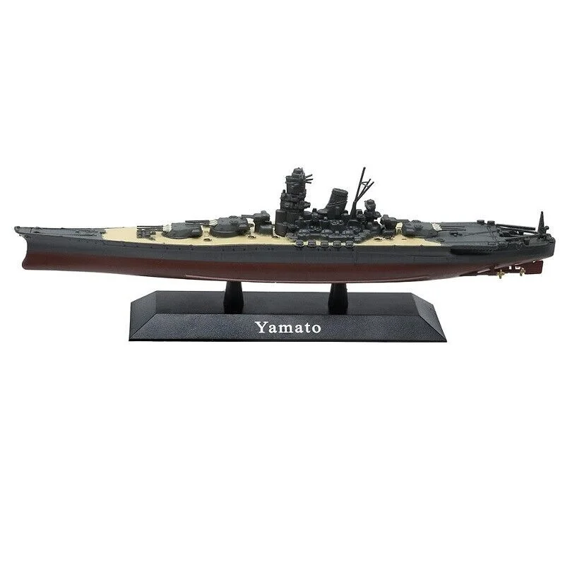 DeAgostini warship Yamato miniature Diecast collectible 1:1250 scale Aporx 9-12 cms Kriegsschiffe Collection boats German Kriegsmarine 1935-45 Blister Original packing pedestal with name