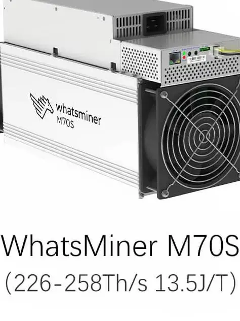 

NEW ARRIVAL MicroBT WhatsMiner M70S 226~258T 13.5J/T Bitcoin Miner FAST SHIPPING