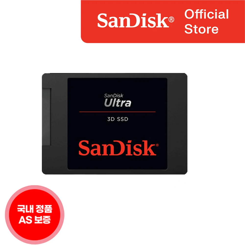 [SanDisk Korea General version] SanDisk Ultra 3D SSD 500GB 1TB 2TB 4TB SATA3 SDSSDH3 Domestic genuine AS 5 years warranty