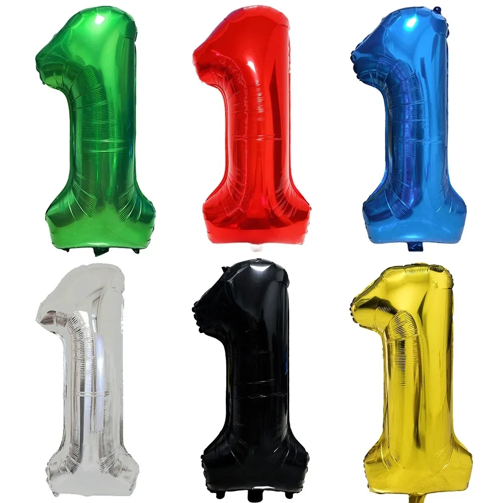 Wielokolorowe duże cyfry 1 balon 32 cale 1 2 3 4 5 6 7 8 9 Balon urodzinowy Czerwona cyfra Balony dla przyszłej panny młodej Figurka Balony Golob — zdjęcie 2