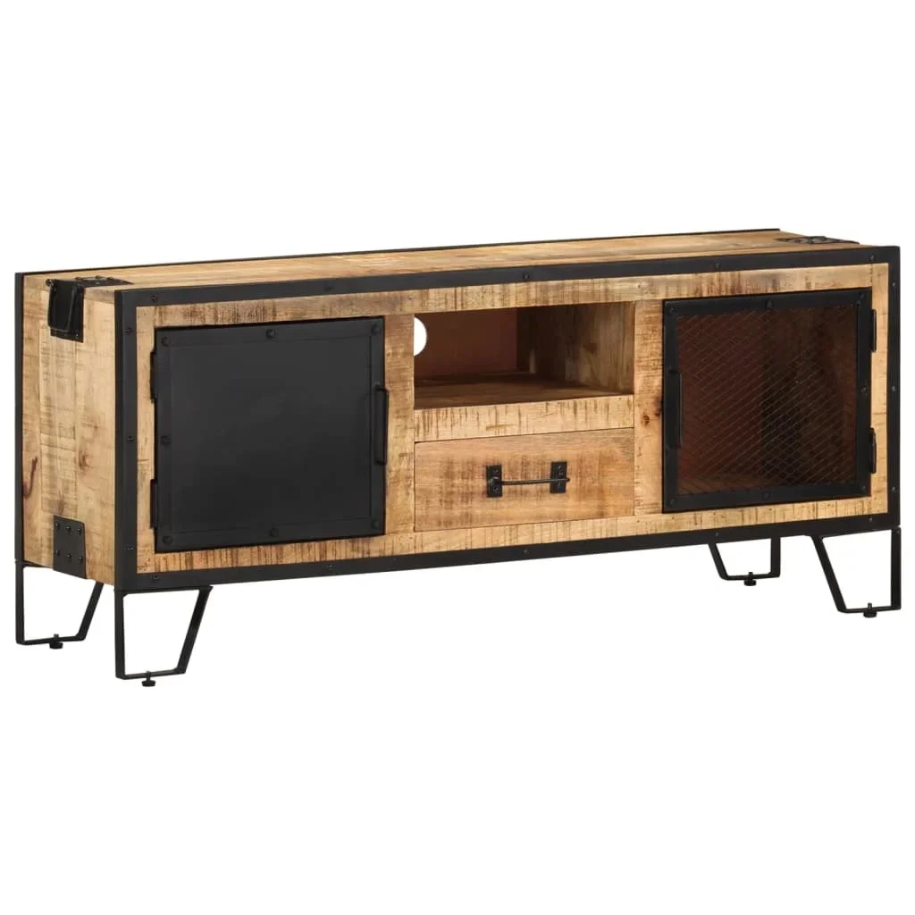 Furniture TV should be given as a luxury raw mango wood furniture TV cabinet modern minimalist LED