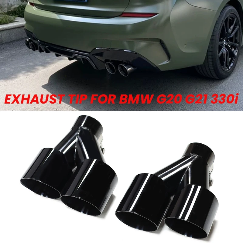 Quad Exhaust Tip For BMW G20 G21 330i 330d 330e G26 G22 425i 430i 430d 430e Muffler Tip Exhaust Pipe Tailpipe Nozzle