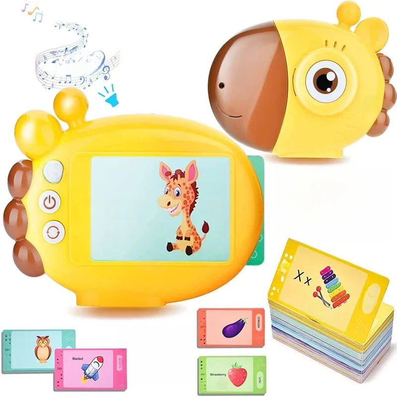 Lecteur de cartes Flash girafe, jeux de langue, apprentissage de l'anglais et de la Machine russe, jouet d'éducation précoce pour enfants, cadeau pour tout-petits