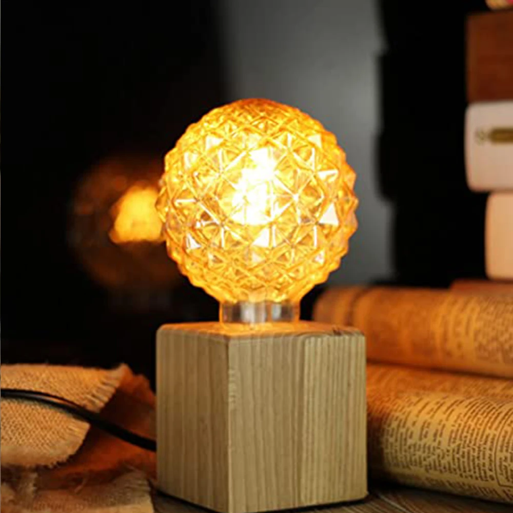 10Pcs Decorative LED Bulb E27 Retro Dimmable G40 Pineapple 1W Warm White 10W Equivalent Incandescent Vintage Light Bulbs 220V