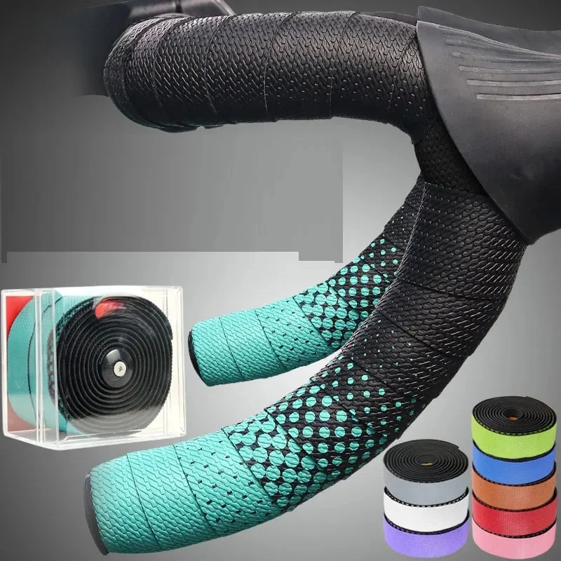 AliExpress NONE Road bicycle handlebars Tape fixed motorcycle wrapped fabric tape anti-slip breathable wear-resistant gradient binding tape