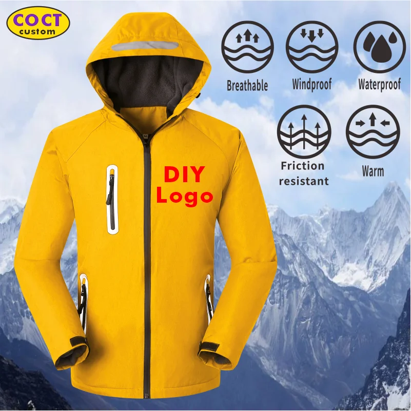 Custom Jacket Windbreaker DIY Photo Logo Zipper Customization Women Sport Unisex Wholesale Men Outdoor Autumn Waterproof Coat