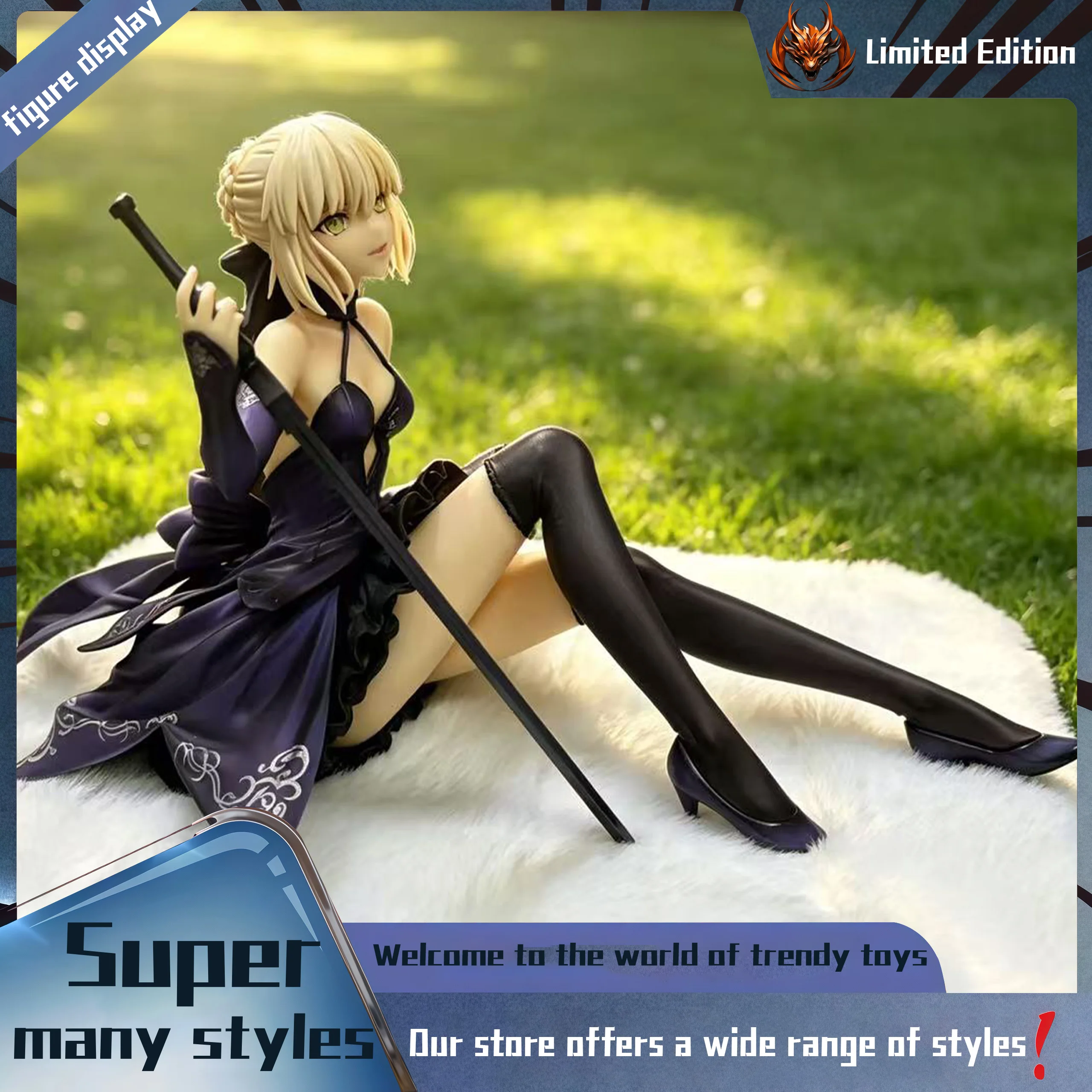 

Sitting Lancer Alter Peripheral Figurine Model Table Decoration, Birthday Gift, Trendy Toy Scene Decoration, Car Decoration
