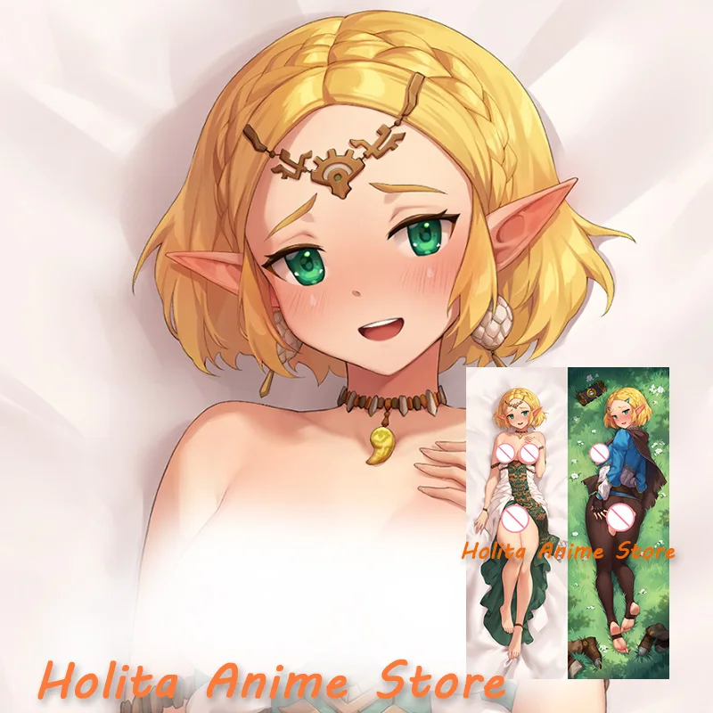 Imagem -02 - Dakimakura-anime Genshin Impact Capa de Travesseiro de Corpo de Impressão Dupla Face Princesa Zelda Presente em Tamanho Real